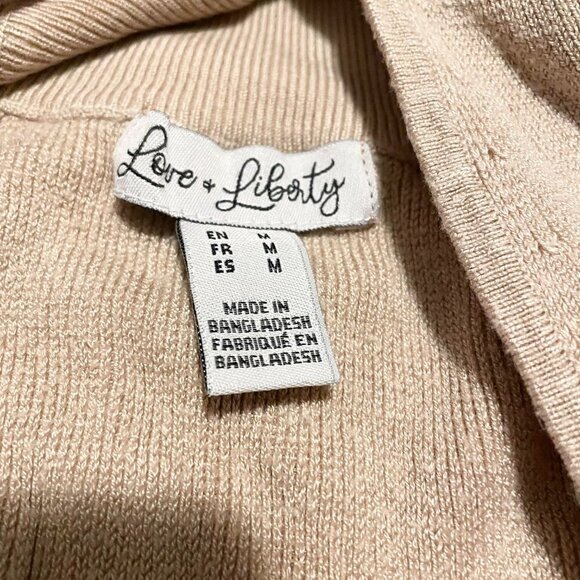 Love and Liberty Cutout Sweater Womens Size Medium Long Sleeve Top - Picture 6 of 16
